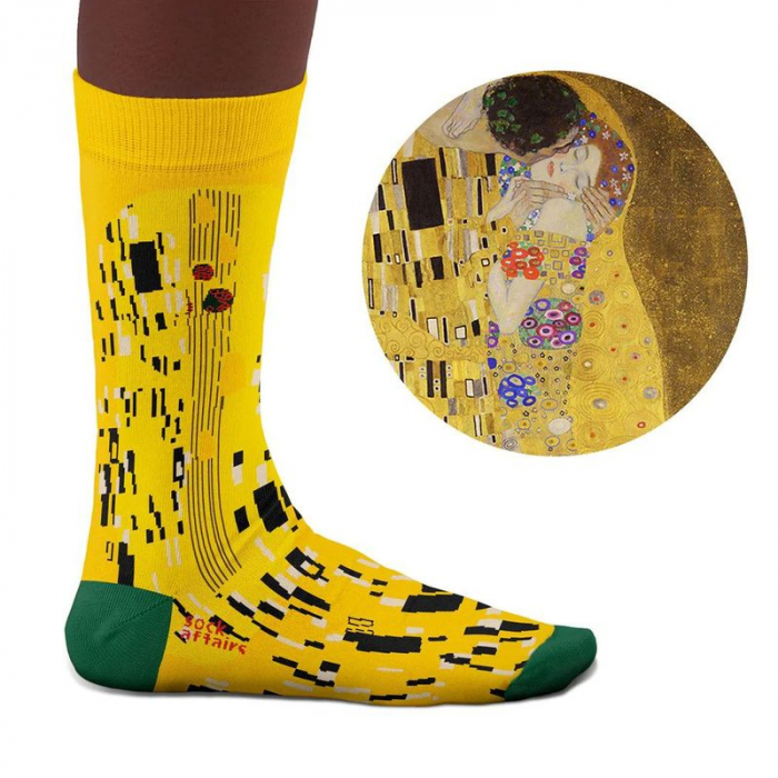 Socken Kunstwerke - Klimt "Der Kuss"